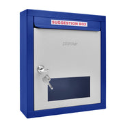 Plantex All in One Multipurpose Letter Box/Suggestion Box for Office/Post Box for Home gate/Donation Box/Complaint Box/with Lock -Wall Mount - (Blue & Ivory)