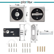 Plantex Zinc Door Lock For Bathroom/Pocket Door Latch/Door Hardware For Home/Bedroom/Bathroom - (Dtm-620, Satin And Black)