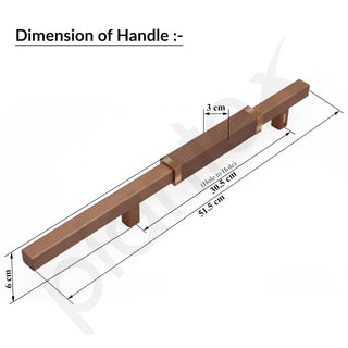 Plantex 20.5 Inch Main Door Handle/Aluminium Door Handle/Pull-Push Door Handle - (Pack of 1, Rose Gold)