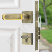 Plantex Triple Security Door Lock for Home/Main Door Lock Set with 3 Years of Warranty/Mortise Lock for Door with Brass Lock Body & Cylinder (7127, Brass Antique & Gold)