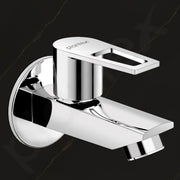 Plantex Brass Bib Cock Water Tap for Bathroom with Water Saving Aerator/Wall Mount Tap for Wash Basin with Teflon Tape & Wall Flange, Chrome (3202, Chrome)