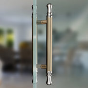 Plantex Heavy Duty Main Door Handle/14 Inch Door Handle for Main Door/Pull-Push Door Handle for Glass & Wooden Door - Pack of 1 (Satin White - Chrome Finish) - 3 Years Warranty