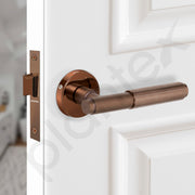 Plantex Heavy Duty Door Lock – Bathroom Door Lock/Mortise Keyless Handle Set for Home/Bathroom/Store Room/Balcony/Office with Baby Latch (603 - PVD Rose Gold)
