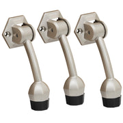 Plantex Door Stopper for Main Door/5-Inch Stopper with Rubber Grip/Stoppers for Wooden Door/Stops for Door â€“ Pack of 3 (Satin)