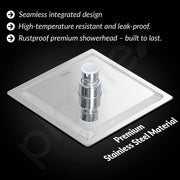 Plantex Brass Concealed Body High Flow Diverter Full Set with  6 x 6 inch  Overhead Shower and Bath Tub Spout/Bathroom Shower Set -- Combo (Chrome)