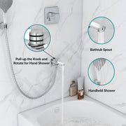Plantex Pure Brass Spout for Bathroom with Brass Wall Flange and Teflon Tape/Button Attachment for Hand Shower-(ORN-222-Chrome)