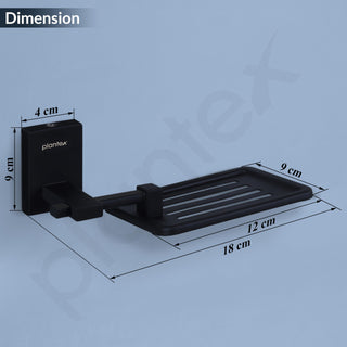 Plantex 304 Grade Stainless Steel Soap Holder for Bathroom/Soap Case/Soap Tray/Bathroom Accessories - Senso (Black)
