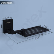 Plantex 304 Grade Stainless Steel Soap holder for Bathroom/Soap Case/Soap Tray/Bathroom Accessories - Senso (Black)