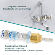Plantex Wall Mixer for Bathroom 2 in 1 with L-Bend Connector for Overhead Shower/Tap Mixer/Water Saving Nozzle Tap - 7 Year Manufacturer's Warranty (LEA-718-Chrome)