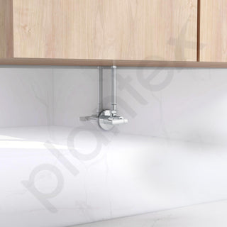 Plantex Pure Brass Angle Valve for Bathroom with Teflon tape & Brass Wall Flange/Angle Cocke for Bathroom -[BAL-505-Chrome]