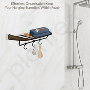 Plantex Smero Pure Brass 24 inch Towel Rack for Bathroom/Towel Stand/Hanger/Towel Holder/Towel Bar/Bathroom Accessories - Contrive (Rich Antique)