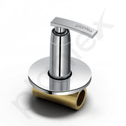 Plantex Pure Brass COL-1006 Angular Concealed Stop Cock/Concealed Stop Valve Tap For Bathroom With Teflon Tape & Brass Adjustable Wall Flange â€“ 15 mm (Mirror-Chrome Finish)