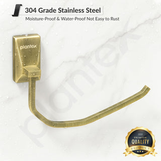 Plantex 304 Stainless Steel Rotatable Towel Hanger for Washbasin/Towel Ring for Bathroom/Towel Hanger/Napkin Holder/Bathroom Accessories - Crystal (Brass Antique)