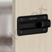 Plantex Premium Heavy Duty Door Stopper/Door Lock Latch for Home and Office Doors - Pack of 3 (Z-Black)