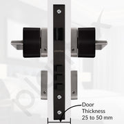 Plantex Door Lock for Home/Main Door Lock Set with 3 Computerized Key/Mortise Lock for Door with Brass Lockbody & Cylinder (SM036, Satin & BNM)