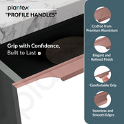 Plantex Profile Handle for Kitchen Cabinet/30 Inch Alluminium Drawer Profile Handle/Wardrobe Pull Handle for Home/Office/Hotel - Pack of 3 (Rose Gold)