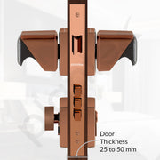 Plantex Heavy Duty Door Lock/Stainless Steel Main Door Mortise Lock Handle/Handle Set for Home/Office/Door Accessories (Rose Gold and Grey)