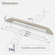 Plantex Cabinet Handle/288mm Handle for Cabinet/Door Pull-Push Handle for Home/Office - Pack of 1 (Satin)