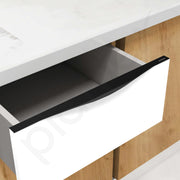 Plantex Profile Handle for Kitchen Cabinet/20 Inch Aluminium Drawer Profile Handle/Wardrobe Pull Handle for Home/Office/Hotel - Pack of 3 (Black)