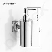 Plantex Liquid Soap Dispenser for Bathroom/Stainless Steel Shampoo Dispenser/Round Hand wash Dispense/Bathroom Accessories - Pack of 1 (Chrome)
