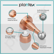 Plantex Stainless Steel 360 Degree 4 inch Door Magnet Stopper for Home/Office/Hotel Wall and Floor Mounted Soft-Catcher to Hold Wooden/Glass/PVC Door (Rose Gold Finish)