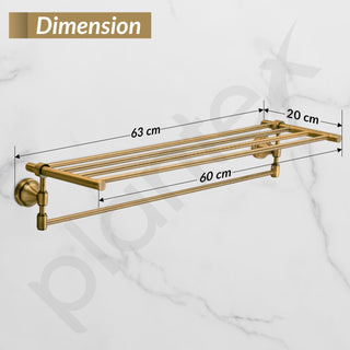 Plantex 304 Grade Stainless Steel Towel Rack for Bathroom/Towel Stand/Hanger/Bathroom Accessories - Niko (24 Inch-Antique)