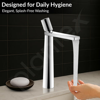 Plantex Pure Brass Basin Mixer Tap Hot & Cold/Single Lever Pillar Cock Water Tap for Wash Basin/Deck Mount - (7880-Chrome)