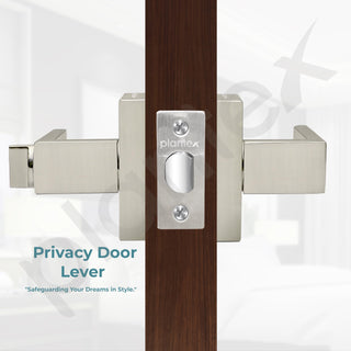 Plantex New Age Bathroom Door Locks/Key-Less Door Lock Set for Bedroom/Balcony/Office/Storeroom - Reversible Design (Satin Finish, 30mm to 50mm Door Range)