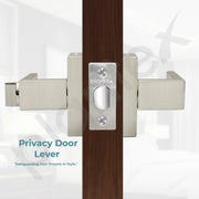 Plantex New Age Bathroom Door Locks/Key-Less Door Lock Set for Bedroom/Balcony/Office/Storeroom - Reversible Design (Satin Finish, 30mm to 50mm Door Range)