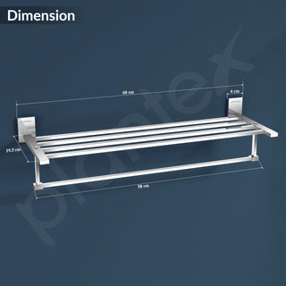 Plantex 304 Grade Stainless Steel 24 inches Long Towel Rack for Bathroom/Towel Rod/Towel Hanger Wall Mounted/Bathroom Accessories - Senso (Chrome)