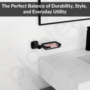 Plantex Space Aluminum Soap Holder for Bathroom Wall/Soap Stand/Soap Dish/Soap Dish Holder for Bathroom Accessories (Black)