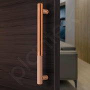 Plantex Door Handle/14 Inch Main Door Handle/Stainless Steel and Aluminium Door Handle/Pull-Push Door Handle/Door Accessories (Pack of 1, Rose Gold)