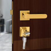 Plantex Triple Security Door Lock for Home/Main Door Lock Set with 3 Years of Warranty/Mortise Lock for Door with Brass Lock Body & Cylinder (7110 - Gold Finish)