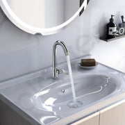Plantex Sink Tap for Kitchen Basin/Pure Brass Tap with Water Saving Nozzle for Kitchen Sink Taps with Teflon Tape & Wall Flange (DOL-2311-Chrome)