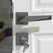 Plantex Door Lock for Home/Main Door Lock Set with 3 Years Warranty/Mortise Lock with Brass Lock Body & Cylinder with 3 Brass Key - (7129, Grey)