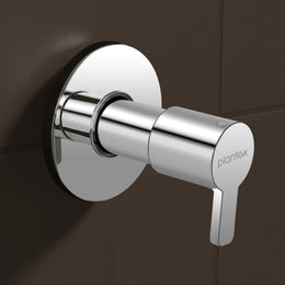 Plantex 25 mm Pure Brass Flush Valve for Toilet with Brass Wall Flange & Teflon Tape-7 Year Warranty/Angle Cocke for Bathroom (FLO-820-Chrome)