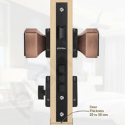 Plantex Heavy Duty Door Lock/Main Door Mortise Knob Lock/Handle Set for Home/Office/Door Accessories - (PT-011 Copper Antique & Black)