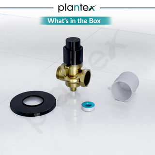 Plantex Pure Brass 40mm Thread Diameter Metropole Flush Valve for Toilet/Toilet Flush/Flush Valve for Urinal Commercial and Residential Use -(ALD-1302-Black)