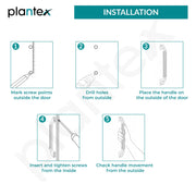 Plantex Aluminium Cabinet Handle/450mm Wardrobe Handle for Home/Cupboard Door Pull-Push Handles for Office - Pack of 1 (Rose Gold)