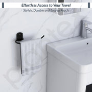 Plantex 304 Steinless Steel Towel Hanger for Wash Basin/Towel Holder/Towel Ring for Wash Basin/Bathroom Accessories (Black) Parv