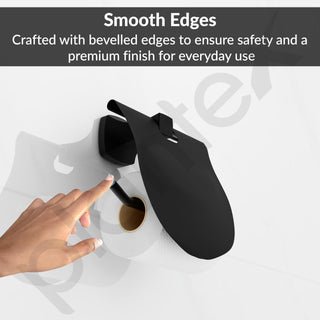 Plantex Space Aluminum Toilet Paper Roll Holder/Toilet Paper Holder/Tissue Paper Roll Holder for Bathroom Accessories (Black)
