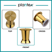 plantex 4 Inch Sofa Legs for Bed Furniture/Sofa Legs for Table/Sofa Support Legs with Rubber Grip (Gold, 8 Pcs)