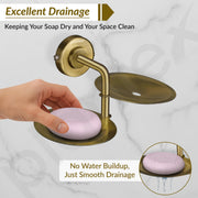 Plantex 304 Grade Stainless Steel Double Soap Holder/Soap Stand/Soap Dish for Bathroom and Wash Basin/Bathroom Accessories - Daizy (Antique)