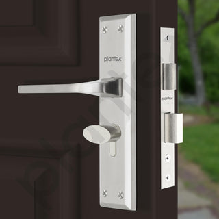 Plantex Main Door Lock Handle Set/6-Lever Locks Mechanism with 3 Years of Warranty by plantex/Mortise Lock with 3 Keys, Brass Locks Body & Cylinder (PTP-04 Matt)