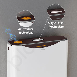 Plantex Flush Tank for Toilet with 10 Ltr Water Capacity/Single Flushing Cistern for Bathroom/Polypropylene Toilet Flush Tank - Pack of 1 (Boss, Brown & White)
