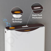 Plantex Flush Tank for Toilet with 10 Ltr Water Capacity/Single Flushing Cistern for Bathroom/Polypropylene Toilet Flush Tank - Pack of 1 (Boss, Brown & White)