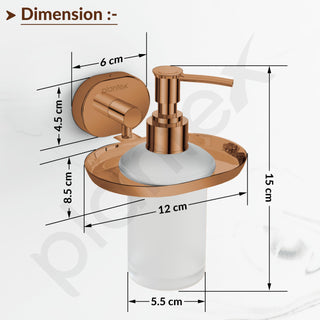 Plantex J4 Stainless Steel Liquid Soap Dispenser/Shampoo Dispenser for Wash Basin/Hand Wash Dispenser Wall Mounted/Bathroom Accessories (PVD Rose Gold Finish) Onix