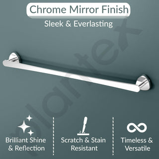 Plantex J4 Stainless Steel Towel Holder in Bathroom/Cloth Hanger for Bathroom/24 Inch Single Towel Rod/Bathroom Accessories (Chrome Finish) Angel