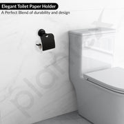 Plantex 304 Grade Stainless Steel Toilet Paper Roll Holder/Toilet Paper Holder/Tissue Roll Holder for Bathroom Accessories - Skyllo (Black)