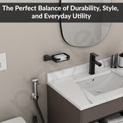 Plantex Space Aluminum Soap Dish/Soap Stand/Soap Holder/Bathroom Soap Holder/Bathroom Accessories (Black)